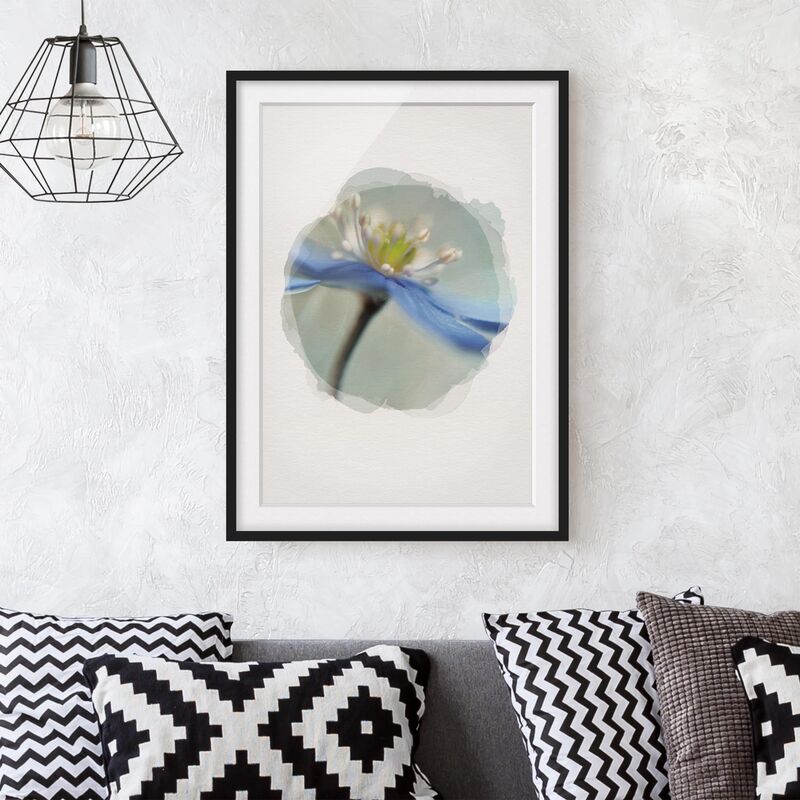 

Póster enmarcado - Acquarelli - Anemoni Danza Dimensión LxA: 100cm x 70cm, Marco: Negro