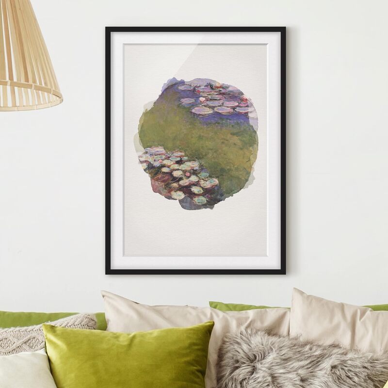 

Póster enmarcado - Acquarelli - Claude Monet - Ninfee Dimensión LxA: 70cm x 50cm, Marco: Negro