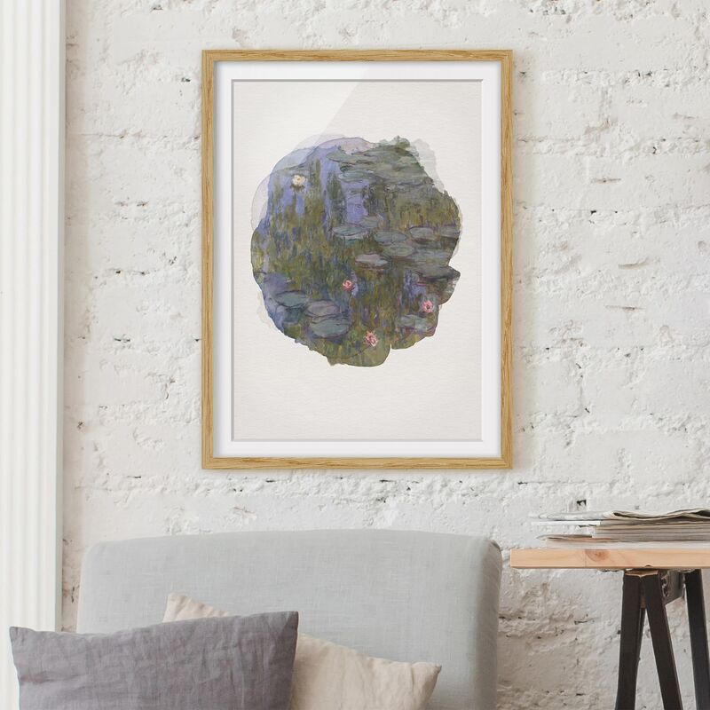 

Póster enmarcado - Acquerelli - Claude Monet - Ninfee (Nympheas) Dimensión LxA: 40cm x 30cm, Marco: Roble