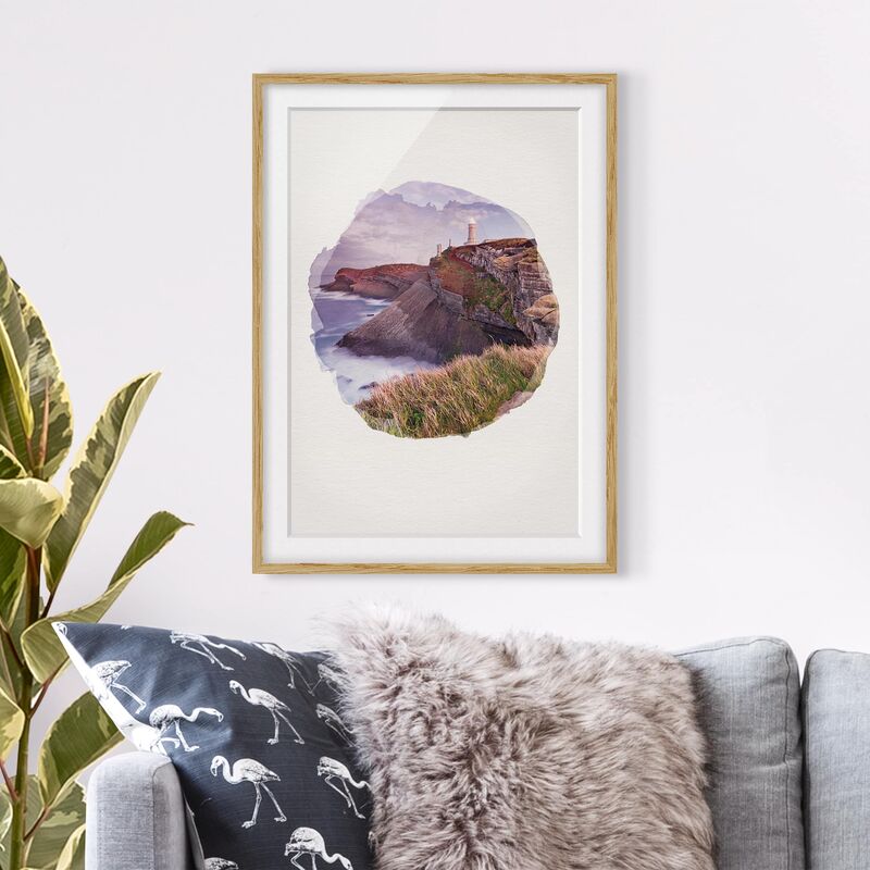

Póster enmarcado - Acquerelli - Cliff E Faro Dimensión LxA: 40cm x 30cm, Marco: Roble
