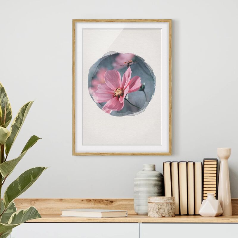 

Póster enmarcado - Acquerelli - Coccinella su avvio Dimensión LxA: 55cm x 40cm, Marco: Roble