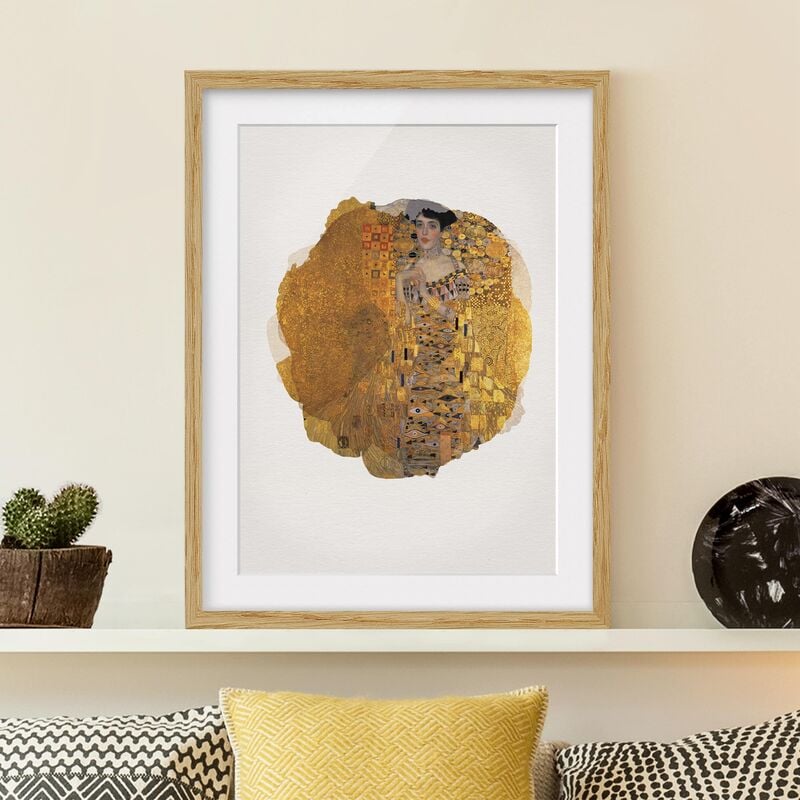 

Póster enmarcado - Acquerelli - Gustav Klimt - Ritratto di Adele Bloch-Bauer I Dimensión LxA: 55cm x 40cm, Marco: Roble