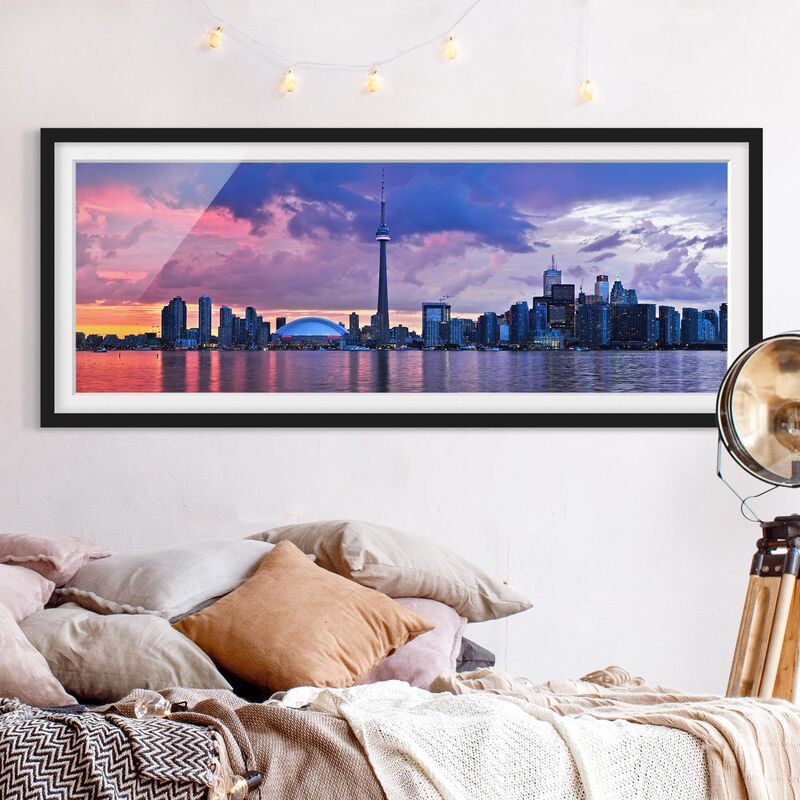 

Póster enmarcado - Affascinante Toronto Dimensión LxA: 20cm x 50cm, Marco: Negro