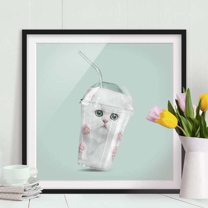 

Póster enmarcado - Agitare Con Gatto Dimensión LxA: 50cm x 50cm, Marco: Negro