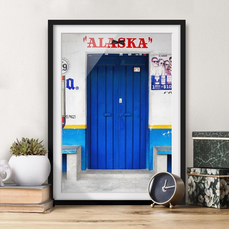 

Póster enmarcado - Alaska Blue Bar Dimensión LxA: 70cm x 50cm, Marco: Negro