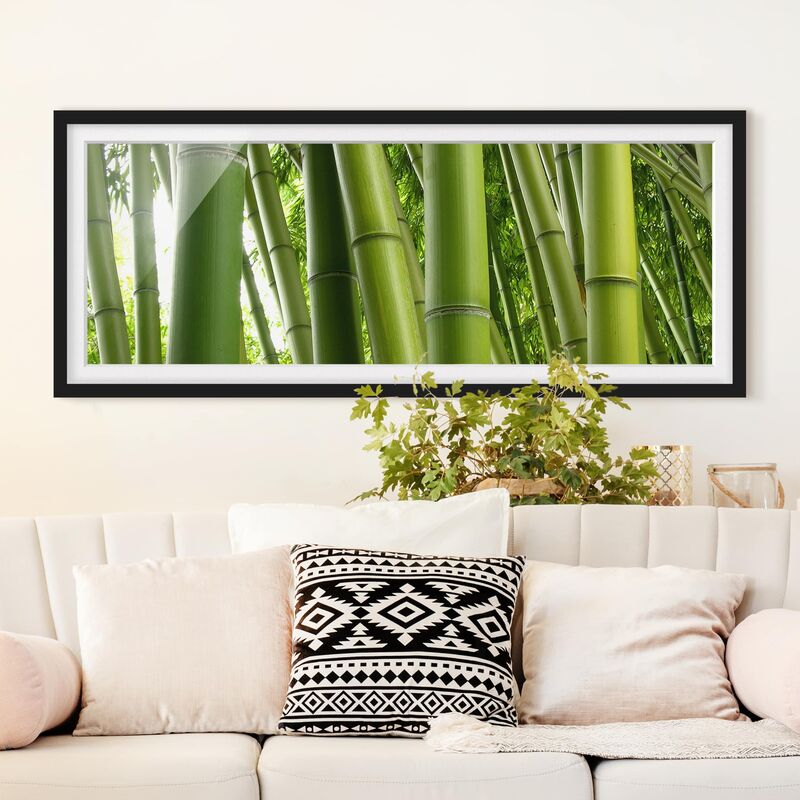 

Póster enmarcado - Alberi Di Bambù Dimensión LxA: 50cm x 130cm, Marco: Negro
