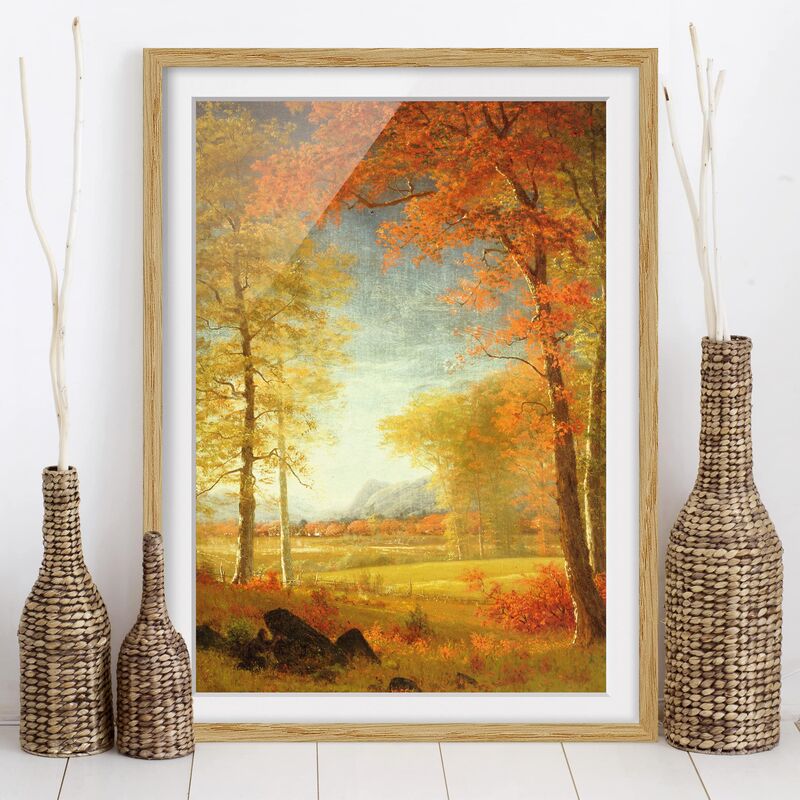 

Póster enmarcado - Albert Bierstadt - Autunno in Oneida County, New York Dimensión LxA: 40cm x 30cm, Marco: Roble