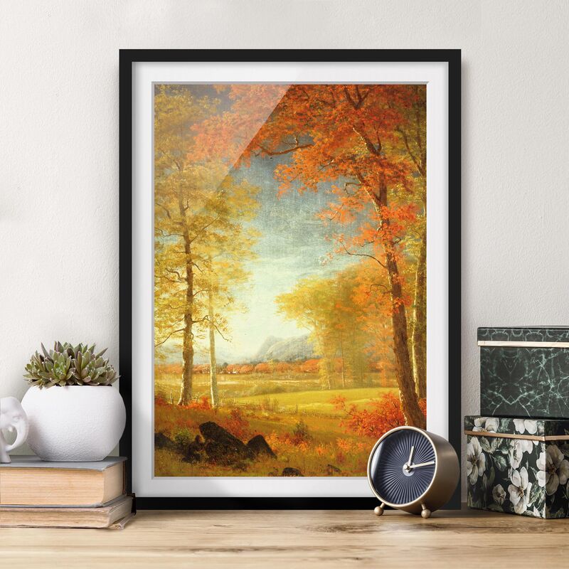 

Póster enmarcado - Albert Bierstadt - Autunno in Oneida County, New York Dimensión LxA: 55cm x 40cm, Marco: Negro