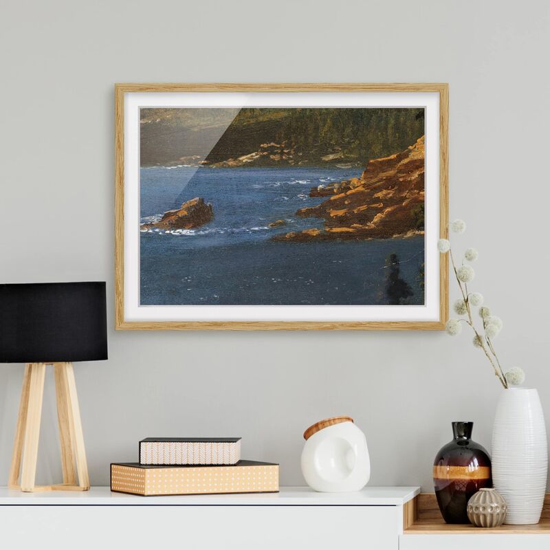 

Póster enmarcado - Albert Bierstadt - California Coast Dimensión LxA: 40cm x 55cm, Marco: Roble
