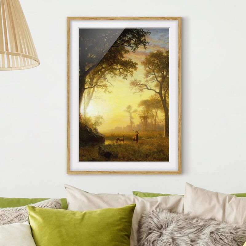 

Póster enmarcado - Albert Bierstadt - Light In The Forest Dimensión LxA: 40cm x 30cm, Marco: Roble