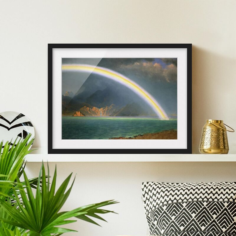 

Póster enmarcado - Albert Bierstadt - Rainbow Over Jenny Lake Dimensión LxA: 18cm x 24cm, Marco: Negro