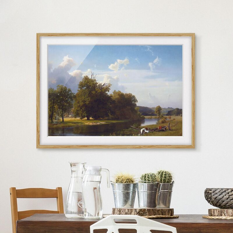 

Póster enmarcado - Albert Bierstadt - Riverside Dimensión LxA: 30cm x 40cm, Marco: Roble