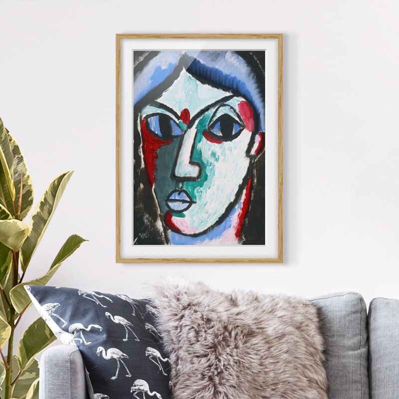 

Póster enmarcado - Alexej Von Jawlensky - Portrait Of A Man Dimensión LxA: 100cm x 70cm, Marco: Roble