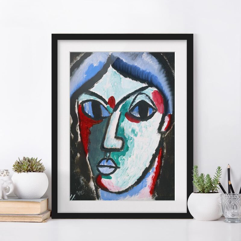 

Póster enmarcado - Alexej Von Jawlensky - Portrait Of A Man Dimensión LxA: 55cm x 40cm, Marco: Negro