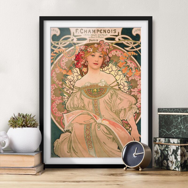 

Póster enmarcado - Alfons Mucha - Poster For F. Champenois Dimensión LxA: 40cm x 30cm, Marco: Negro