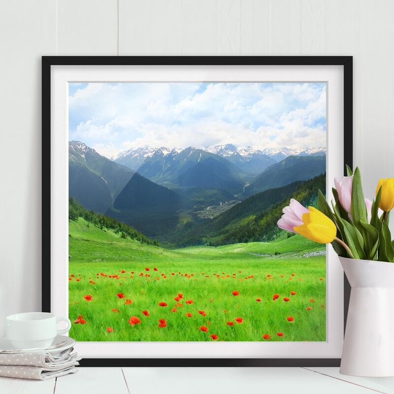 

Póster enmarcado - Alpine Meadow Dimensión LxA: 50cm x 50cm, Marco: Negro