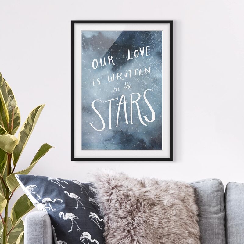 

Póster enmarcado - Amore Celeste - Stella Dimensión LxA: 55cm x 40cm, Marco: Negro