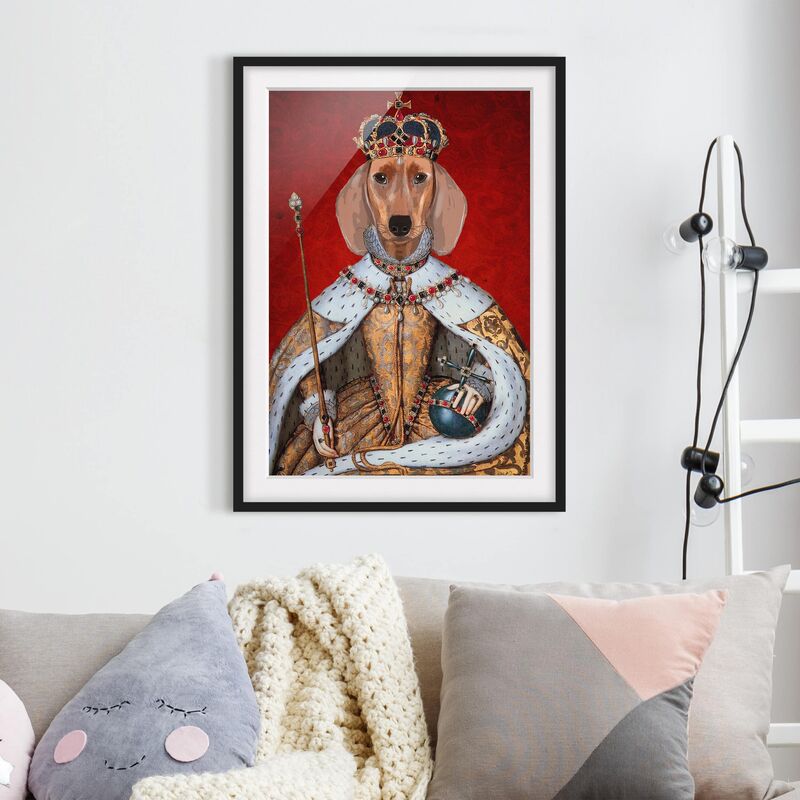 

Póster enmarcado - Animale Ritratto - Bassotto Regina Dimensión LxA: 55cm x 40cm, Marco: Negro