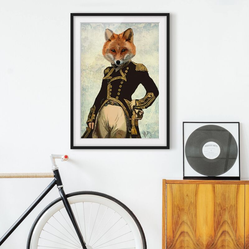

Póster enmarcado - Animale Ritratto - Fox Admiral Dimensión LxA: 24cm x 18cm, Marco: Negro