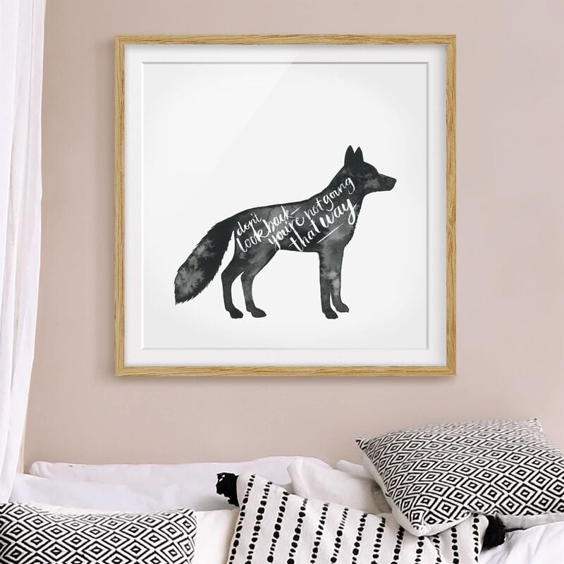 

Póster enmarcado - Animals With Wisdom - Fox Dimensión LxA: 30cm x 30cm, Marco: Roble