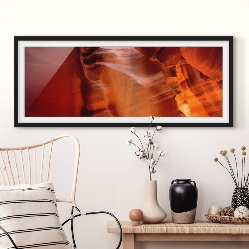 

Póster enmarcado - Antelope Canyon Dimensión LxA: 30cm x 75cm, Marco: Negro