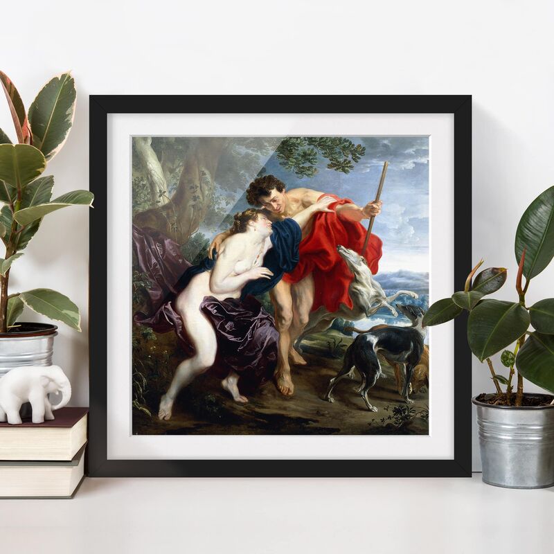 

Póster enmarcado - Anthony Van Dyck - Venus And Adonis Dimensión LxA: 50cm x 50cm, Marco: Negro