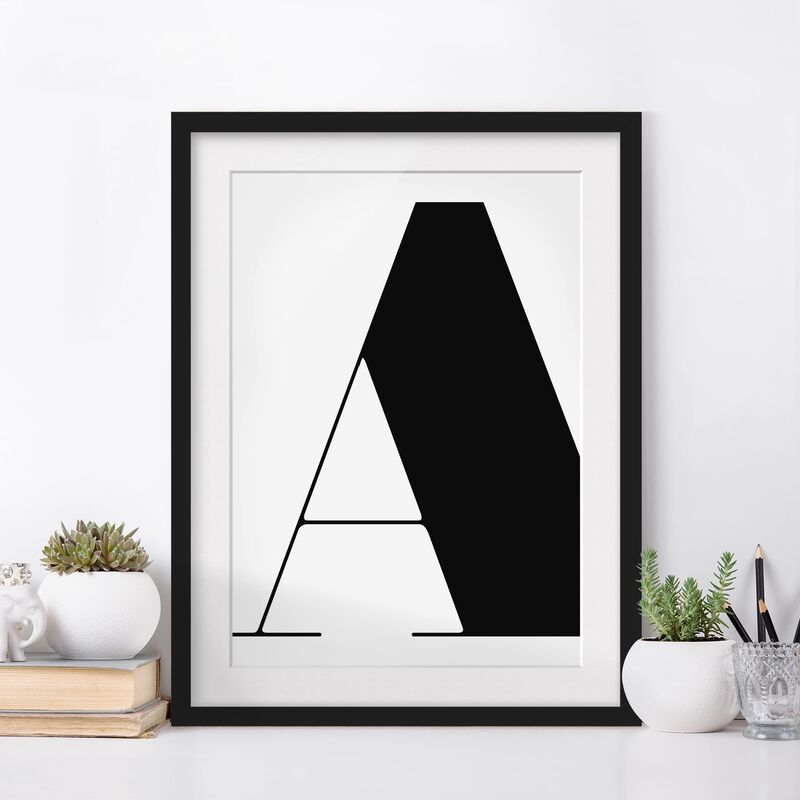 

Póster enmarcado - Antiqua Letter A Dimensión LxA: 40cm x 30cm, Marco: Negro