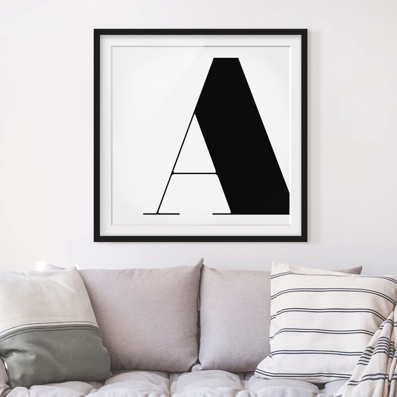 

Póster enmarcado - Antiqua Letter A Dimensión LxA: 20cm x 20cm, Marco: Negro