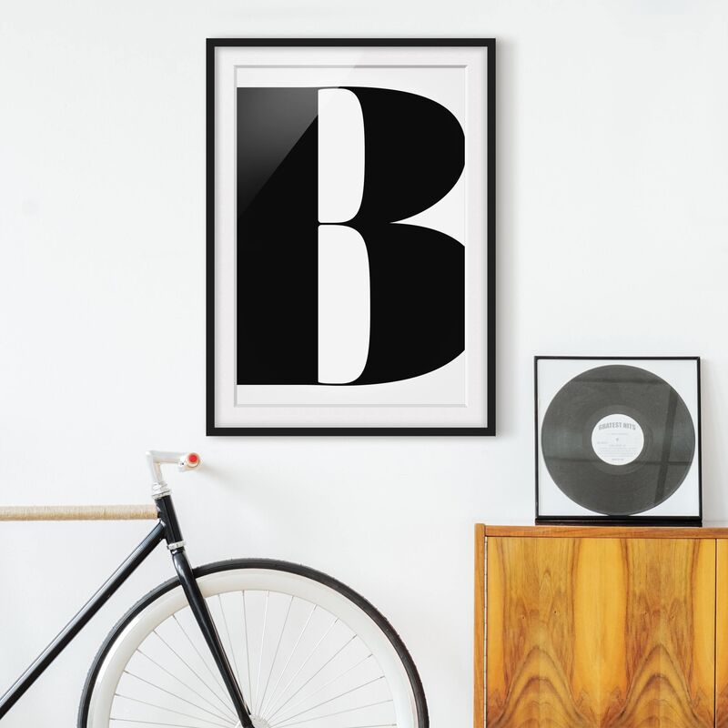 

Póster enmarcado - Antiqua Letter B Dimensión LxA: 70cm x 50cm, Marco: Negro