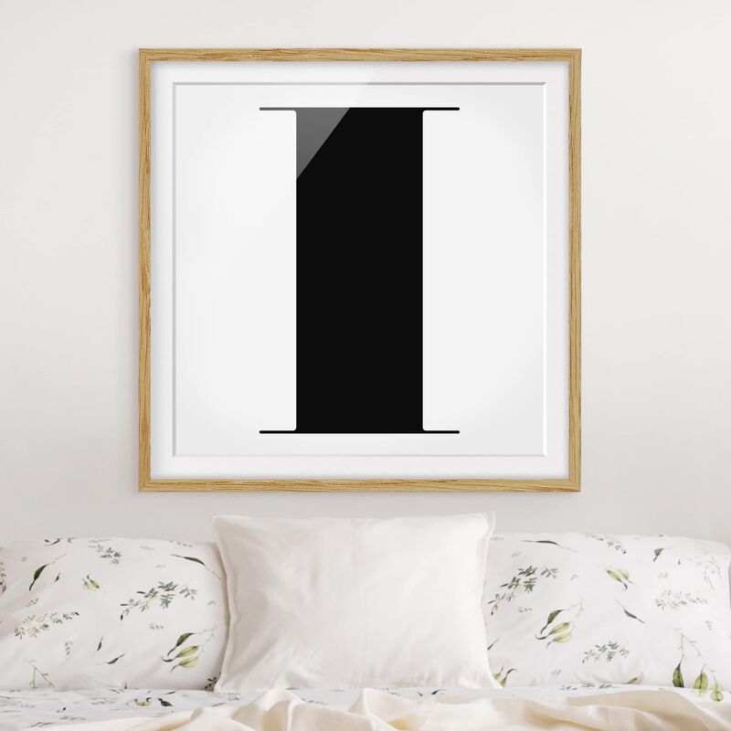 

Póster enmarcado - Antiqua Letter I Dimensión LxA: 70cm x 70cm, Marco: Roble