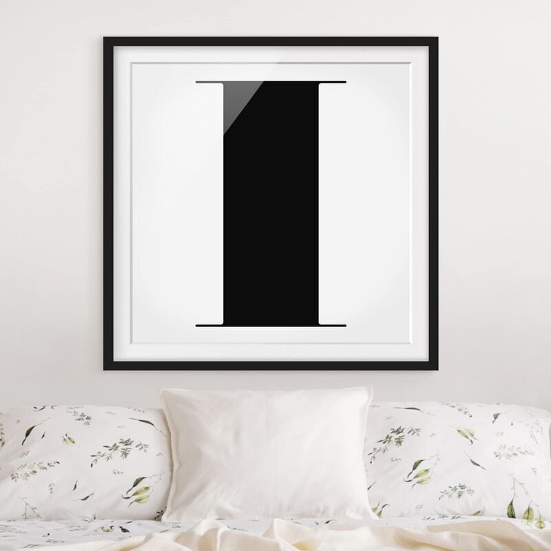 

Póster enmarcado - Antiqua Letter I Dimensión LxA: 20cm x 20cm, Marco: Negro
