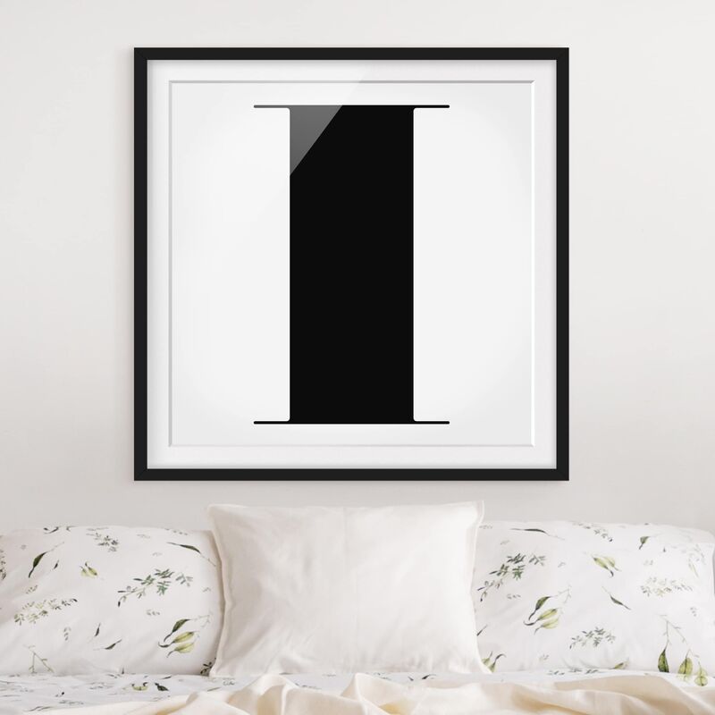 

Póster enmarcado - Antiqua Letter I Dimensión LxA: 70cm x 70cm, Marco: Negro