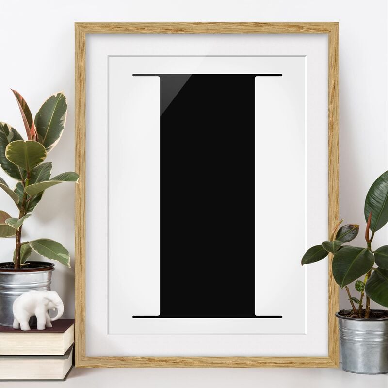 

Póster enmarcado - Antiqua Letter I Dimensión LxA: 40cm x 30cm, Marco: Roble