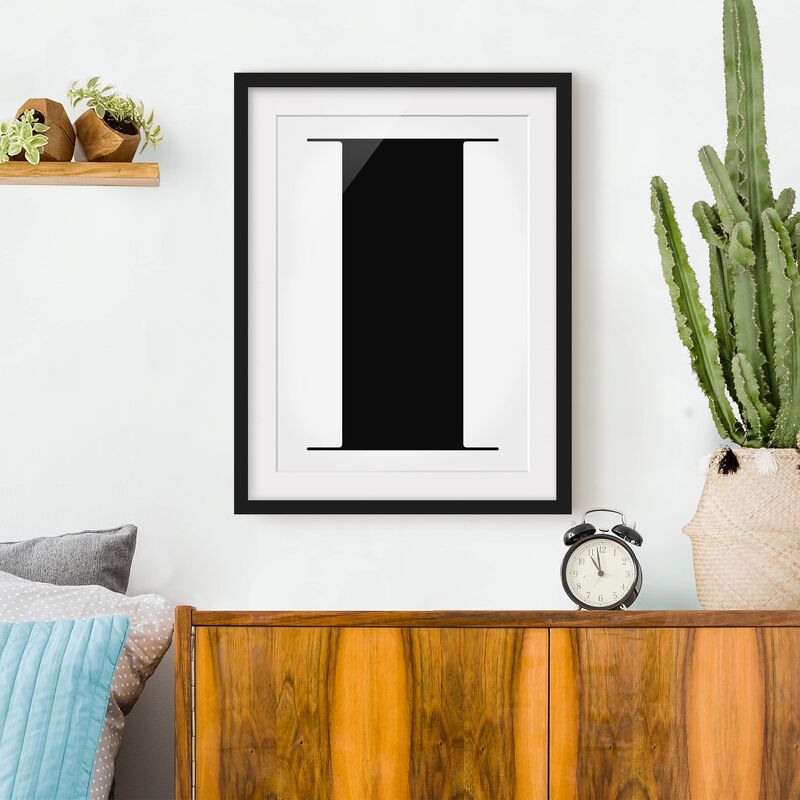 

Póster enmarcado - Antiqua Letter I Dimensión LxA: 55cm x 40cm, Marco: Negro