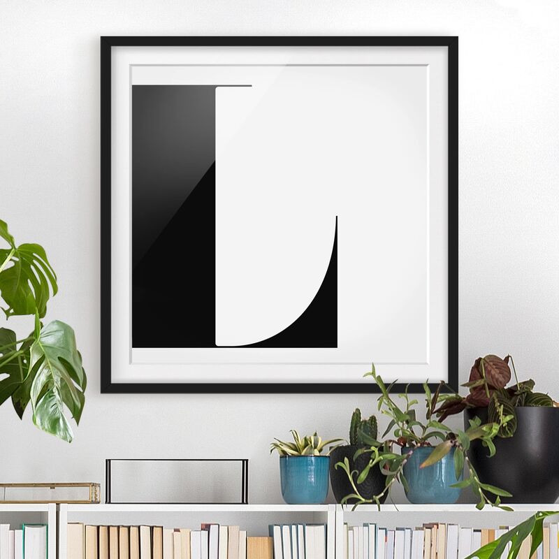 

Póster enmarcado - Antiqua Letter L Dimensión LxA: 30cm x 30cm, Marco: Negro