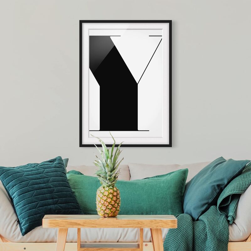 

Póster enmarcado - Antiqua Letter Y Dimensión LxA: 55cm x 40cm, Marco: Negro