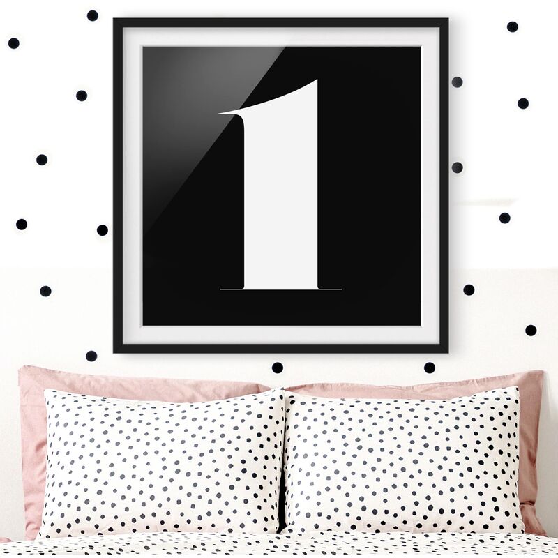 

Póster enmarcado - Antiqua Number 1 Dimensión LxA: 50cm x 50cm, Marco: Negro