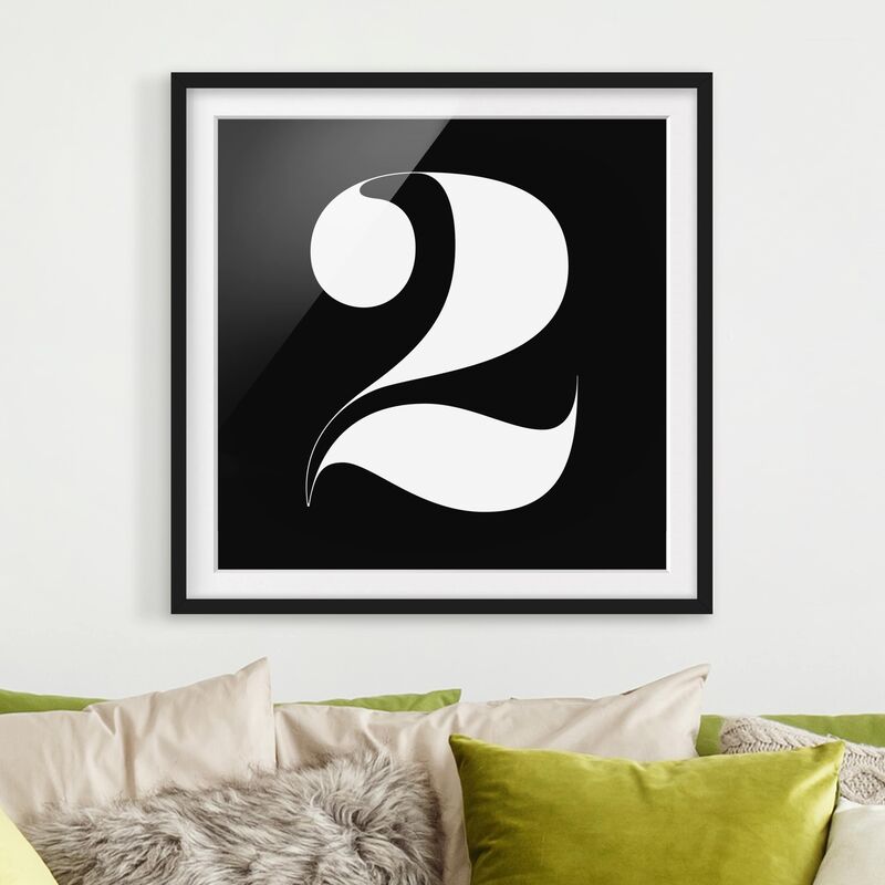 

Póster enmarcado - Antiqua Number 2 Dimensión LxA: 20cm x 20cm, Marco: Negro