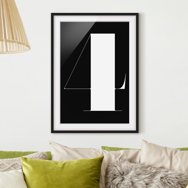 

Póster enmarcado - Antiqua Number 4 Dimensión LxA: 24cm x 18cm, Marco: Negro