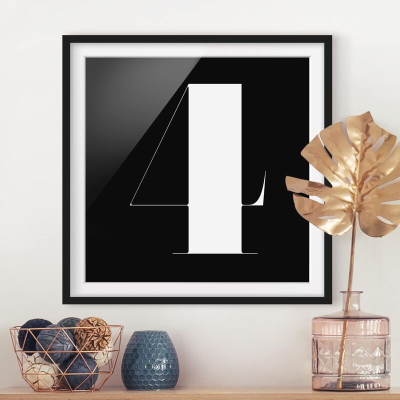 

Póster enmarcado - Antiqua Number 4 Dimensión LxA: 50cm x 50cm, Marco: Negro