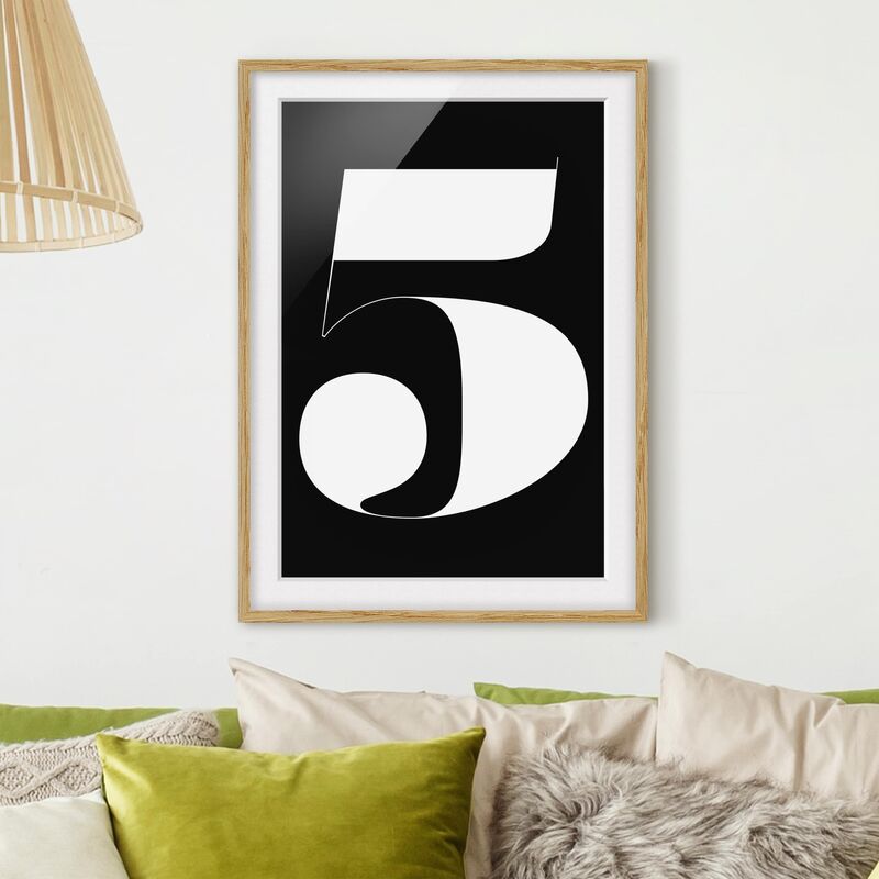 

Póster enmarcado - Antiqua Number 5 Dimensión LxA: 24cm x 18cm, Marco: Roble