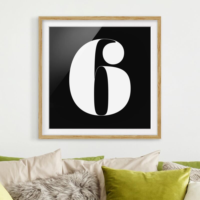 

Póster enmarcado - Antiqua Number 6 Dimensión LxA: 70cm x 70cm, Marco: Roble