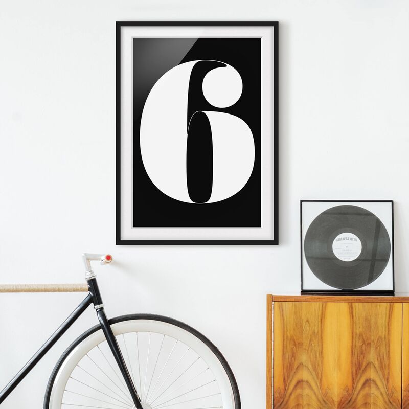 

Póster enmarcado - Antiqua Number 6 Dimensión LxA: 24cm x 18cm, Marco: Negro