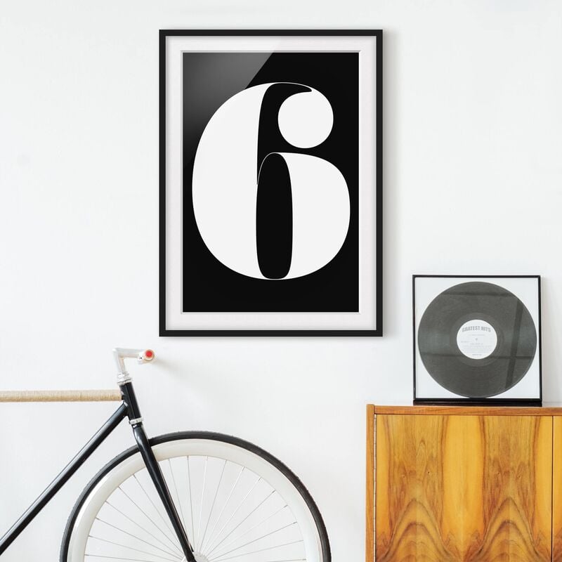 

Póster enmarcado - Antiqua Number 6 Dimensión LxA: 100cm x 70cm, Marco: Negro
