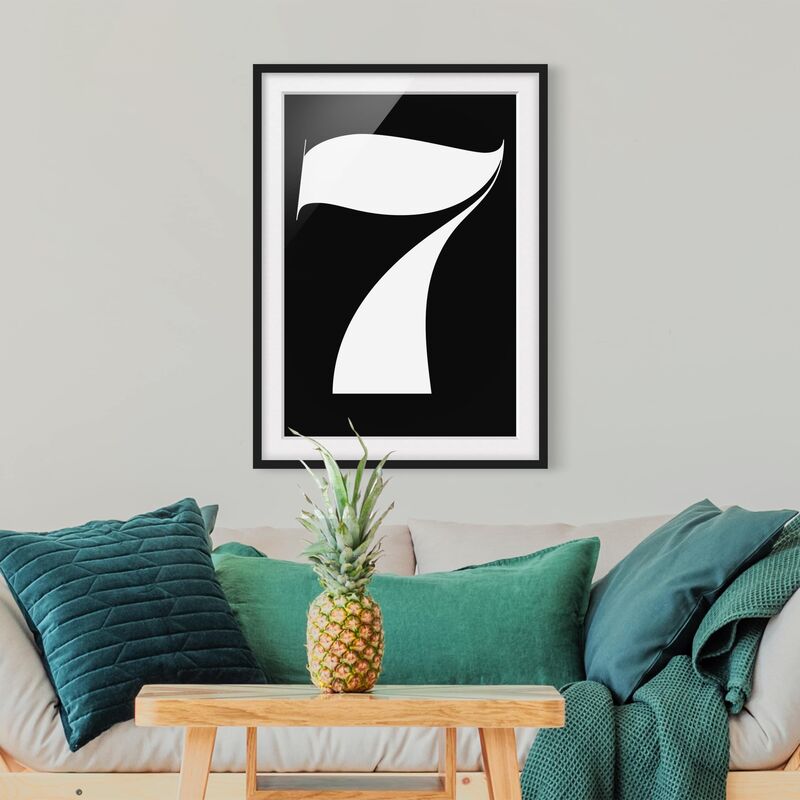 

Póster enmarcado - Antiqua Number 7 Dimensión LxA: 40cm x 30cm, Marco: Negro