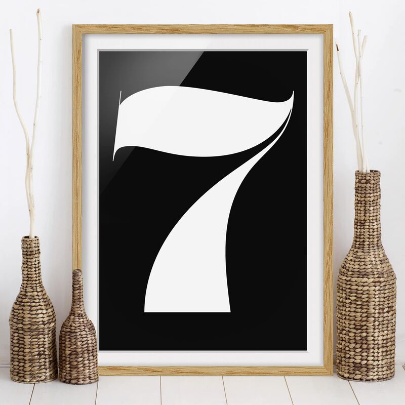 

Póster enmarcado - Antiqua Number 7 Dimensión LxA: 70cm x 50cm, Marco: Roble