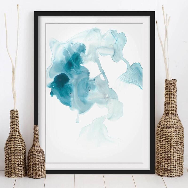 

Póster enmarcado - Aquamarine Foschia I Dimensión LxA: 24cm x 18cm, Marco: Negro