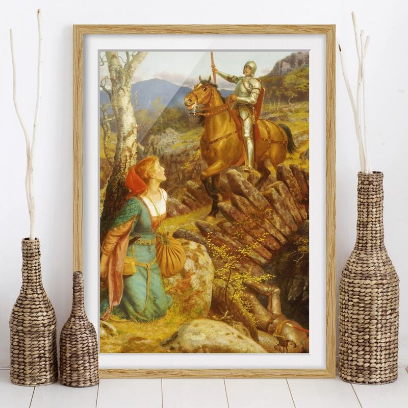 

Póster enmarcado - Arthur Hughes - The Overthrowing Of The Rusty Knight Dimensión LxA: 70cm x 50cm, Marco: Roble