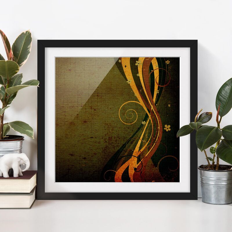 

Póster enmarcado - Asian Flower Dimensión LxA: 50cm x 50cm, Marco: Negro