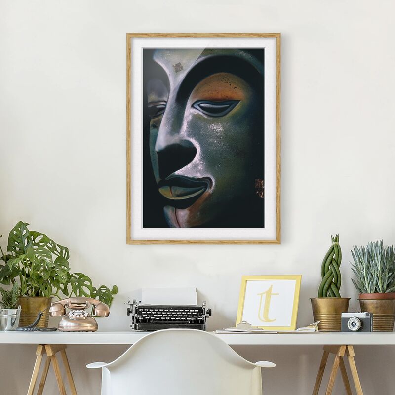 

Póster enmarcado - Assam Buddha Dimensión LxA: 100cm x 70cm, Marco: Roble